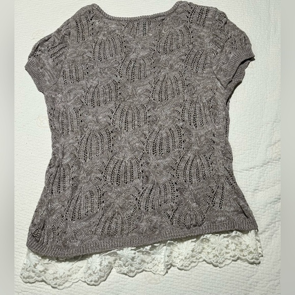 INC International Concepts: Women’s Knit Blouse with Lace Trim- Size XL - Picture 2 of 6